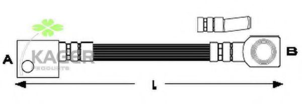 KAGER 38-0522 Тормозной шланг 