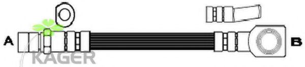 KAGER 38-0524 Тормозной шланг 