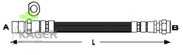 KAGER 38-0526 Тормозной шланг 