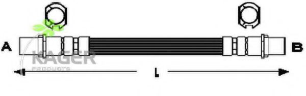 KAGER 38-0534 Тормозной шланг 
