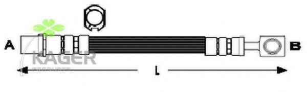 KAGER 38-0537 Тормозной шланг 