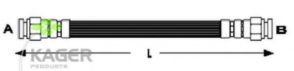 KAGER 38-0593 Тормозной шланг 