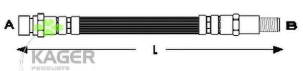 KAGER 38-0599 Тормозной шланг 