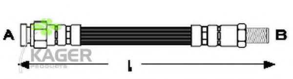 KAGER 38-0600 Тормозной шланг 