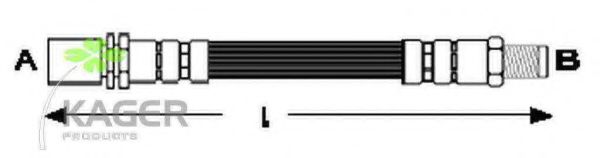 KAGER 38-0703 Тормозной шланг 