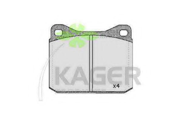 KAGER 35-0006 Тормозные колодки для VOLKSWAGEN (Фольксваген) KAGER 35-0006 Тормозные колодки для VOLKSWAGEN (Фольксваген)
