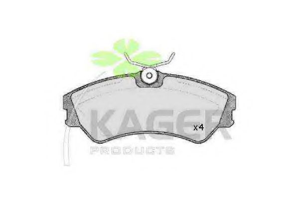 KAGER 35-0019 Тормозные колодки для VOLKSWAGEN (Фольксваген) KAGER 35-0019 Тормозные колодки для VOLKSWAGEN (Фольксваген)
