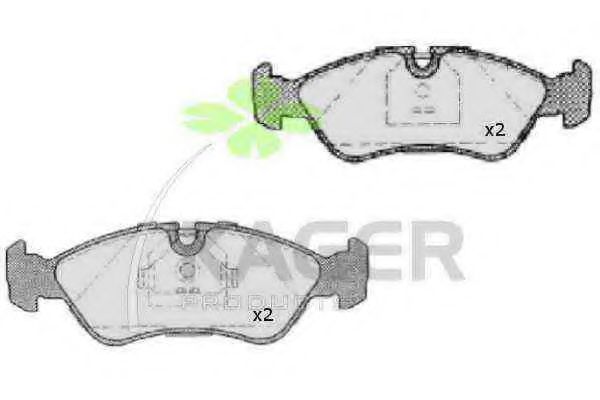KAGER 35-0020 Тормозные колодки для OPEL OMEGA A (Опель Омэга а) KAGER 35-0020 Тормозные колодки для OPEL OMEGA A (Опель Омэга а)