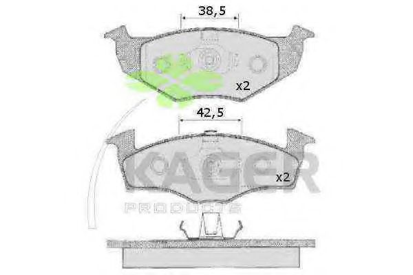 KAGER 35-0039 Тормозные колодки для SEAT TOLEDO (Сеат Толэдо) KAGER 35-0039 Тормозные колодки для SEAT TOLEDO (Сеат Толэдо)