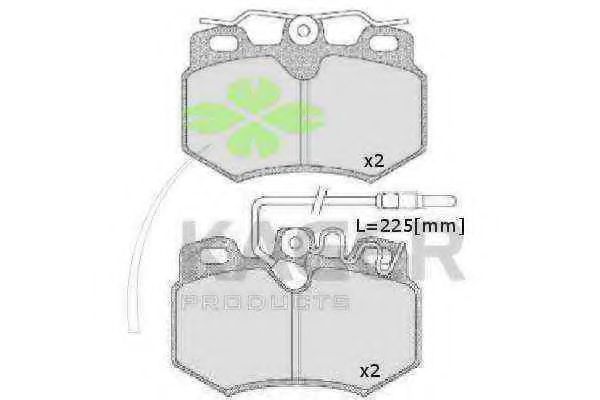 KAGER 35-0059 Тормозные колодки для PEUGEOT 205 II (Пежо 205 2) KAGER 35-0059 Тормозные колодки для PEUGEOT 205 II (Пежо 205 2)