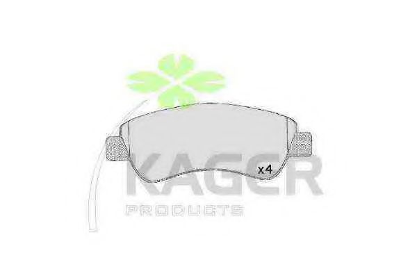 KAGER 35-0077 Тормозные колодки для PEUGEOT 207 (Пежо 207) KAGER 35-0077 Тормозные колодки для PEUGEOT 207 (Пежо 207)