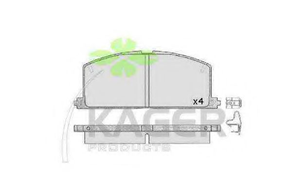 KAGER 35-0092 Тормозные колодки для TOYOTA PASEO (Тойота/тоета Пасэо) KAGER 35-0092 Тормозные колодки для TOYOTA PASEO (Тойота/тоета Пасэо)