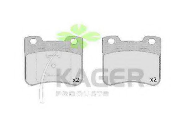 KAGER 35-0093 Тормозные колодки для PEUGEOT 106 II (Пежо 106 2)