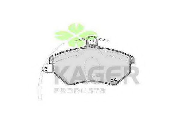 KAGER 35-0117 Тормозные колодки для SEAT TOLEDO (Сеат Толэдо) KAGER 35-0117 Тормозные колодки для SEAT TOLEDO (Сеат Толэдо)