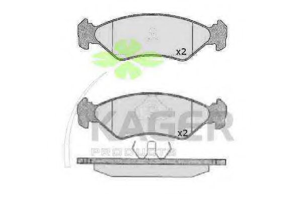 KAGER 35-0136 Тормозные колодки для FORD FIESTA (Форд Фиэста) KAGER 35-0136 Тормозные колодки для FORD FIESTA (Форд Фиэста)