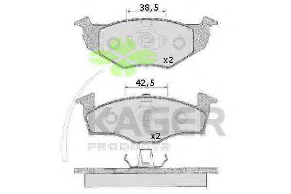 KAGER 35-0160 Тормозные колодки для SEAT TOLEDO (Сеат Толэдо) KAGER 35-0160 Тормозные колодки для SEAT TOLEDO (Сеат Толэдо)