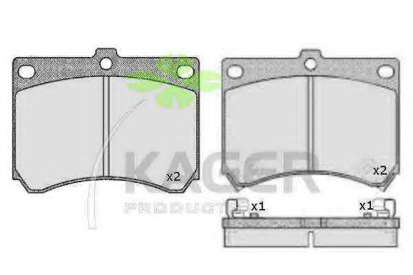 KAGER 35-0297 Тормозные колодки для MAZDA FAMILIA V (Мазда Фамилиа v) KAGER 35-0297 Тормозные колодки для MAZDA FAMILIA V (Мазда Фамилиа v)
