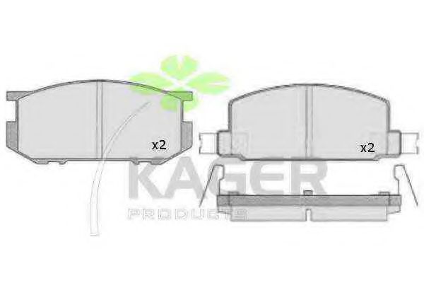 KAGER 35-0444 Тормозные колодки для TOYOTA COROLLA SPRINTER (Тойота/тоета Cоролла спринтэр) KAGER 35-0444 Тормозные колодки для TOYOTA COROLLA SPRINTER (Тойота/тоета Cоролла спринтэр)