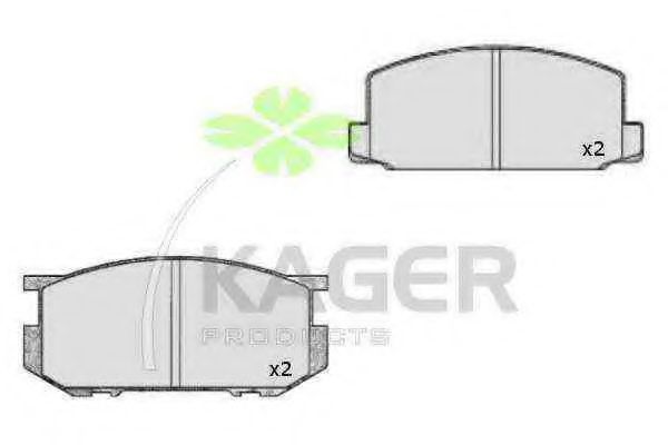 KAGER 35-0445 Тормозные колодки для TOYOTA COROLLA SPRINTER (Тойота/тоета Cоролла спринтэр) KAGER 35-0445 Тормозные колодки для TOYOTA COROLLA SPRINTER (Тойота/тоета Cоролла спринтэр)