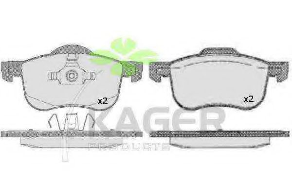 KAGER 35-0462 Тормозные колодки для VOLVO V70 XC (Вольво V70 хс) KAGER 35-0462 Тормозные колодки для VOLVO V70 XC (Вольво V70 хс)