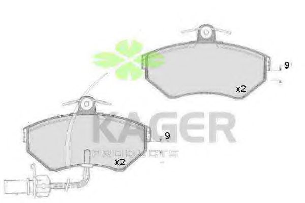 KAGER 35-0466 Тормозные колодки для AUDI A4 (Ауди А4) KAGER 35-0466 Тормозные колодки для AUDI A4 (Ауди А4)
