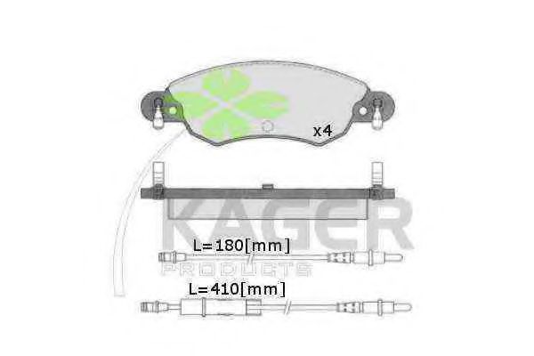 KAGER 35-0537 Тормозные колодки для CITROËN C5 II (CитроËн С5 2) KAGER 35-0537 Тормозные колодки для CITROËN C5 II (CитроËн С5 2)