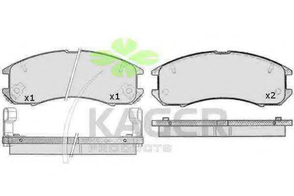 KAGER 35-0538 Тормозные колодки для MAZDA 626 III (Мазда 626 3) KAGER 35-0538 Тормозные колодки для MAZDA 626 III (Мазда 626 3)