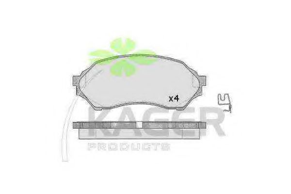 KAGER 35-0569 Тормозные колодки для MAZDA 323 F/P VI (Мазда 323 ф/п vи) KAGER 35-0569 Тормозные колодки для MAZDA 323 F/P VI (Мазда 323 ф/п vи)