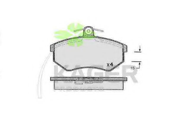 KAGER 35-0613 Тормозные колодки для AUDI 100 (Ауди 100) KAGER 35-0613 Тормозные колодки для AUDI 100 (Ауди 100)