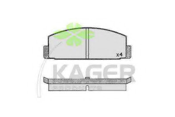 KAGER 35-0619 Тормозные колодки для MITSUBISHI STARION (Митсубиши/митсубиси Старион) KAGER 35-0619 Тормозные колодки для MITSUBISHI STARION (Митсубиши/митсубиси Старион)