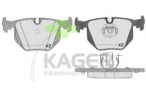 KAGER 35-0665 Тормозные колодки для BMW (Бмв) KAGER 35-0665 Тормозные колодки для BMW (Бмв)