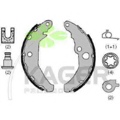 KAGER 34-0149 Тормозные колодоки для FORD FIESTA (Форд Фиэста) KAGER 34-0149 Тормозные колодоки для FORD FIESTA (Форд Фиэста)