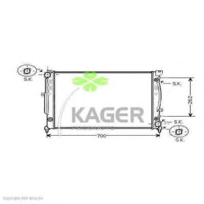 KAGER 31-0030 Радиатор, охлаждение двигателя для VOLKSWAGEN (Фольксваген) KAGER 31-0030 Радиатор, охлаждение двигателя для VOLKSWAGEN (Фольксваген)