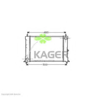 KAGER 31-0075 Радиатор, охлаждение двигателя для ROVER 400 (Ровер 400) KAGER 31-0075 Радиатор, охлаждение двигателя для ROVER 400 (Ровер 400)