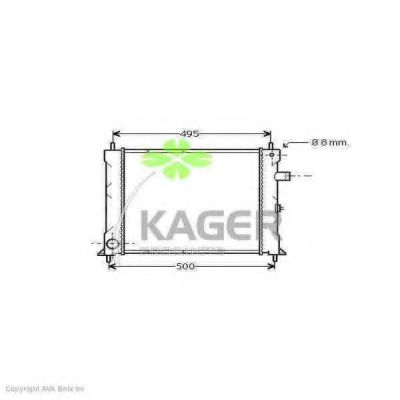 KAGER 31-0082 Радиатор, охлаждение двигателя для ROVER 400 (Ровер 400) KAGER 31-0082 Радиатор, охлаждение двигателя для ROVER 400 (Ровер 400)