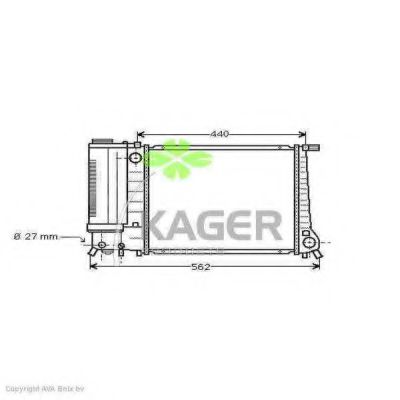 KAGER 31-0107 Радиатор, охлаждение двигателя для BMW 3 (Бмв 3) KAGER 31-0107 Радиатор, охлаждение двигателя для BMW 3 (Бмв 3)