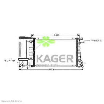 KAGER 31-0109 Радиатор, охлаждение двигателя для BMW 3 (Бмв 3) KAGER 31-0109 Радиатор, охлаждение двигателя для BMW 3 (Бмв 3)