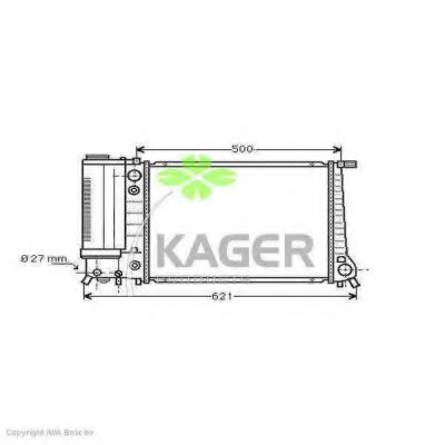 KAGER 31-0121 Радиатор, охлаждение двигателя для BMW 5 (Бмв 5) KAGER 31-0121 Радиатор, охлаждение двигателя для BMW 5 (Бмв 5)