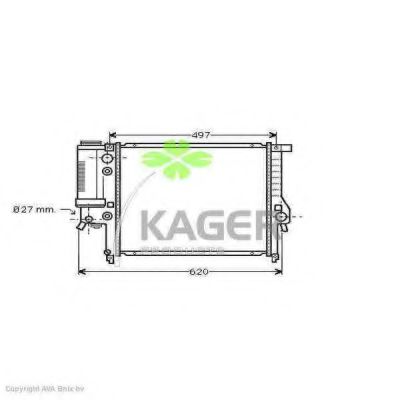KAGER 31-0125 Радиатор, охлаждение двигателя для BMW 3 (Бмв 3) KAGER 31-0125 Радиатор, охлаждение двигателя для BMW 3 (Бмв 3)