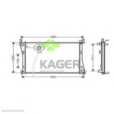 KAGER 31-0363 Радиатор, охлаждение двигателя для MAZDA 2 (Мазда 2) KAGER 31-0363 Радиатор, охлаждение двигателя для MAZDA 2 (Мазда 2)