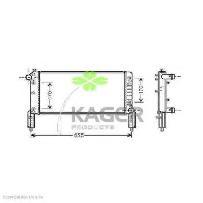 KAGER 31-0445 Радиатор, охлаждение двигателя 