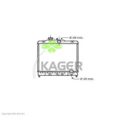 KAGER 31-0468 Радиатор, охлаждение двигателя 