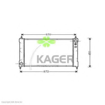 KAGER 31-0473 Радиатор, охлаждение двигателя для ROVER (Ровер) KAGER 31-0473 Радиатор, охлаждение двигателя для ROVER (Ровер)