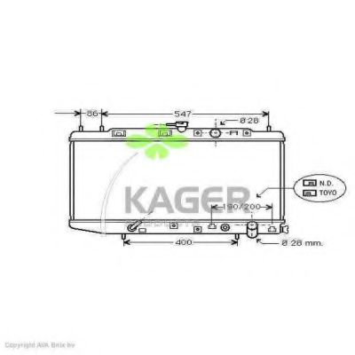 KAGER 31-0484 Радиатор, охлаждение двигателя для HONDA CRX II (Хонда Cрх 2) KAGER 31-0484 Радиатор, охлаждение двигателя для HONDA CRX II (Хонда Cрх 2)
