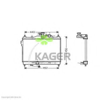 KAGER 31-0525 Радиатор, охлаждение двигателя для HYUNDAI GETZ (Хендай Гэтз) KAGER 31-0525 Радиатор, охлаждение двигателя для HYUNDAI GETZ (Хендай Гэтз)