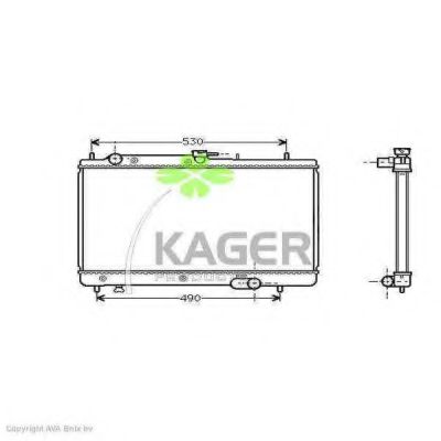 KAGER 31-0719 Радиатор, охлаждение двигателя для KIA MENTOR (Киа Мэнтор) KAGER 31-0719 Радиатор, охлаждение двигателя для KIA MENTOR (Киа Мэнтор)