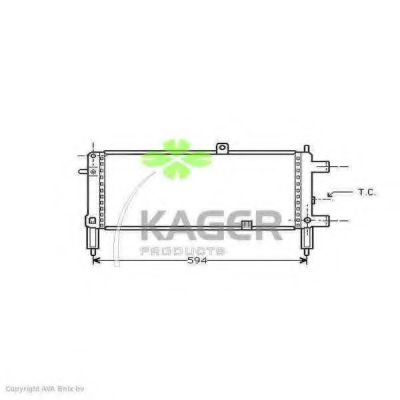 KAGER 31-0744 Радиатор, охлаждение двигателя для OPEL CORSA A (Опель Cорса а) KAGER 31-0744 Радиатор, охлаждение двигателя для OPEL CORSA A (Опель Cорса а)
