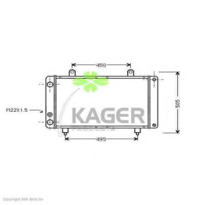 KAGER 31-0849 Радиатор, охлаждение двигателя для PEUGEOT (Пежо) KAGER 31-0849 Радиатор, охлаждение двигателя для PEUGEOT (Пежо)