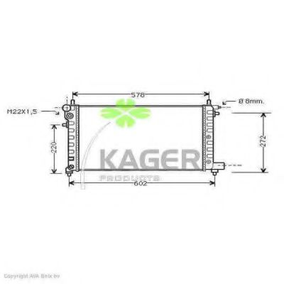 KAGER 31-0864 Радиатор, охлаждение двигателя для PEUGEOT (Пежо) KAGER 31-0864 Радиатор, охлаждение двигателя для PEUGEOT (Пежо)
