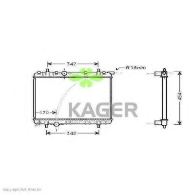 KAGER 31-0889 Радиатор, охлаждение двигателя для PEUGEOT (Пежо) KAGER 31-0889 Радиатор, охлаждение двигателя для PEUGEOT (Пежо)
